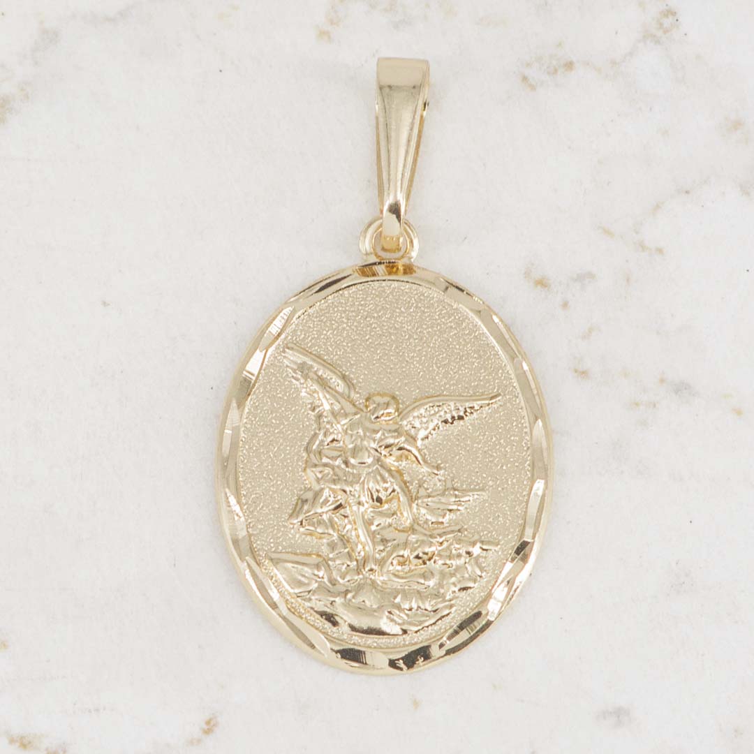 DIJE SAN MIGUEL ARCANGEL BORDE DIAMANTADO