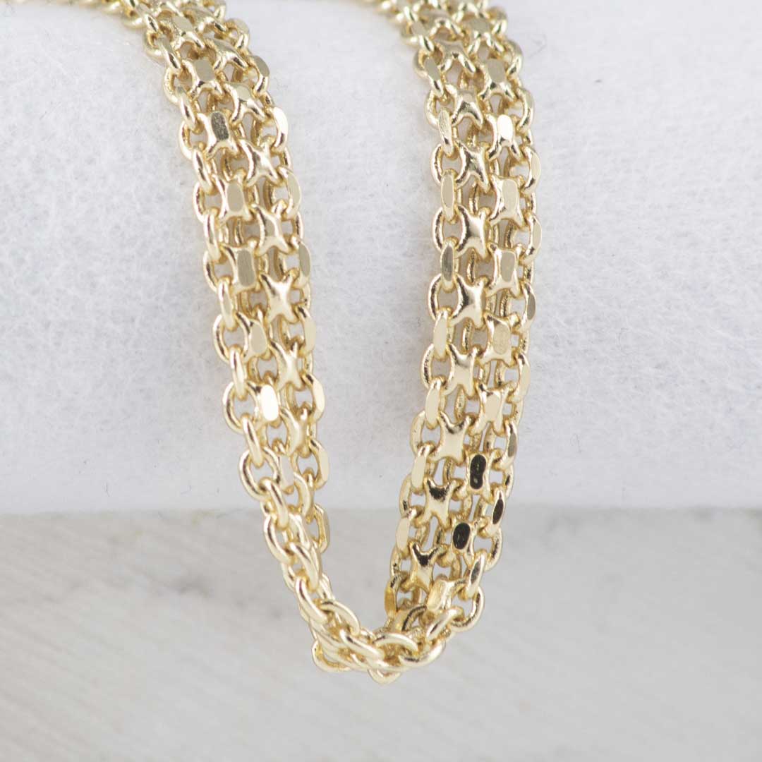 CADENA TEJIDO CHINO DOBLE CARRIL 5.5MM-60CM